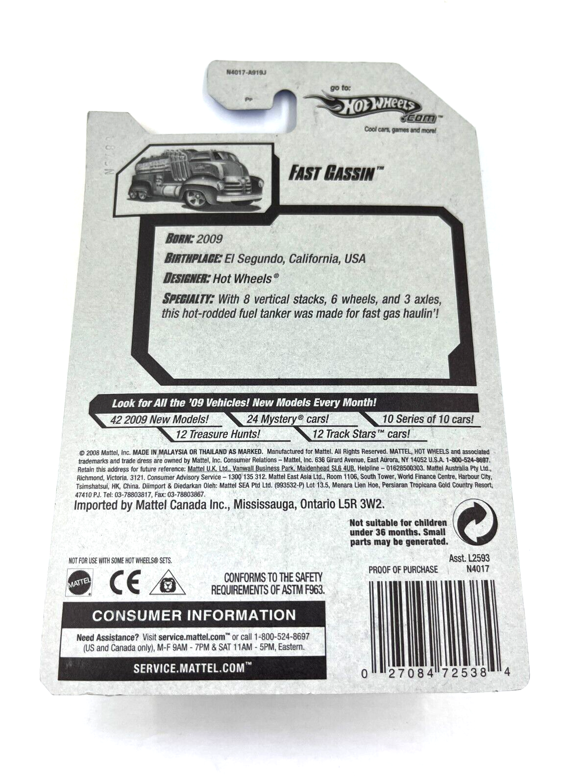 RARE Hot Wheels 2009 Fast Gassin 14/42 New Models