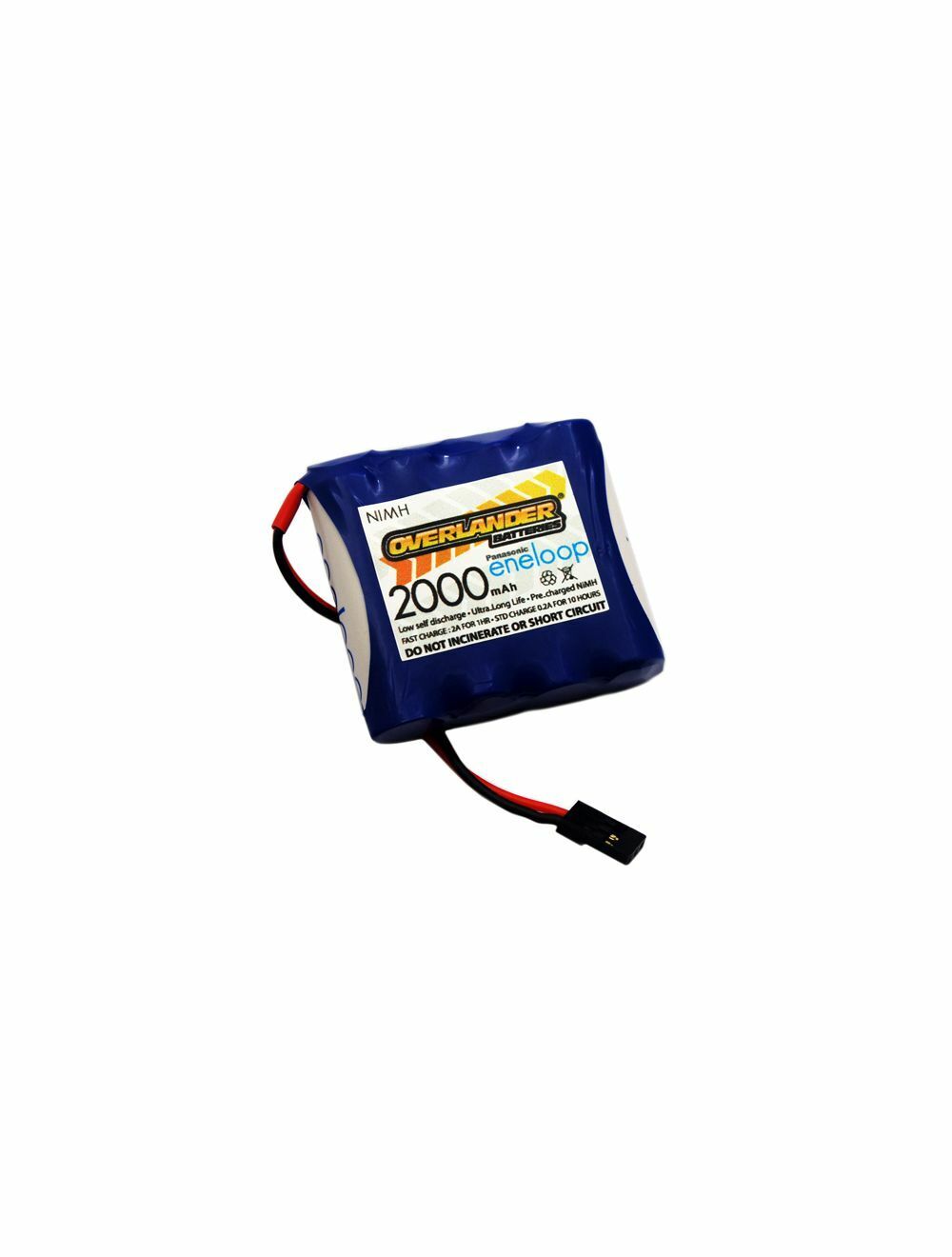 Overlander Panasonic Eneloop AA 2000mAh 4.8V Flat NiMH Rechargable Battery Pack
