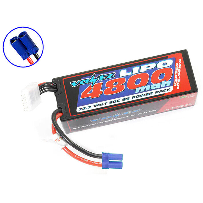 VOLTZ 4800MAH HARD CASE 22.2V 50C LIPO STICK PACK EC5 VZ0365EC5