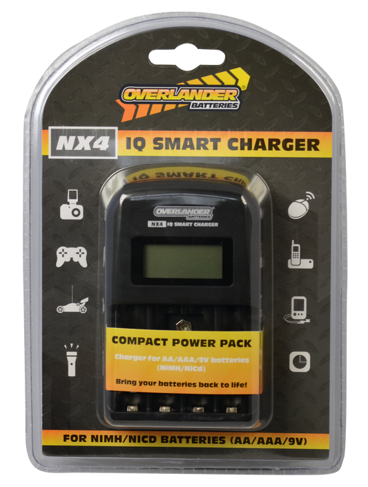 Overlander NX4 NiMH Battery Charger For Single Rechargeable AA 9V Cells
