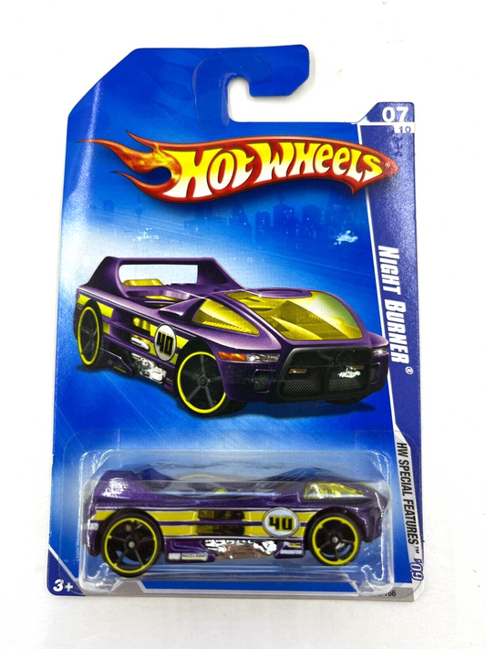 RARE Hot Wheels 2009 Night Burner HW SPECIAL FEATURES