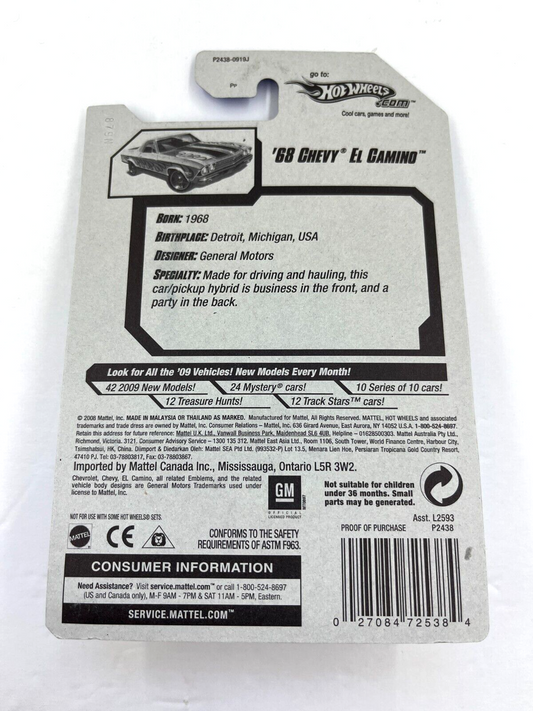 RARE Hot Wheels 2009 '68 Chevy El Camino 02/10 Heat Fleet