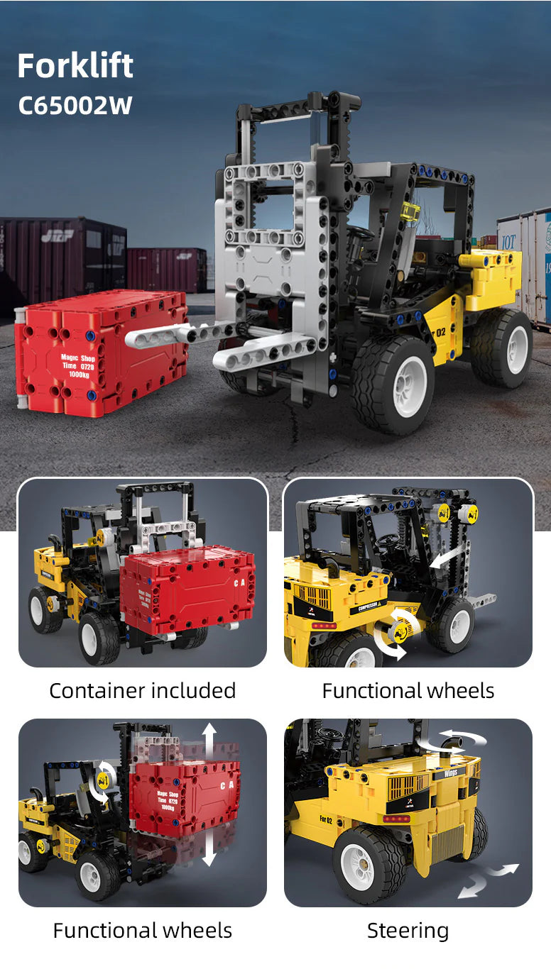 CaDA Forklift - 388 pcs Brick Kit