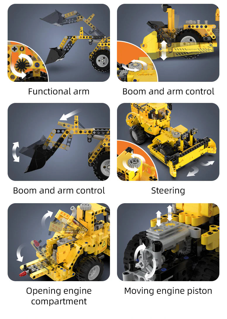 CaDA Loader (2in1) - 693pcs Brick Kit