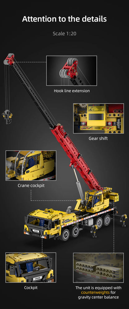 CaDA Full function mobile crane - 1831pcs Brick Kit