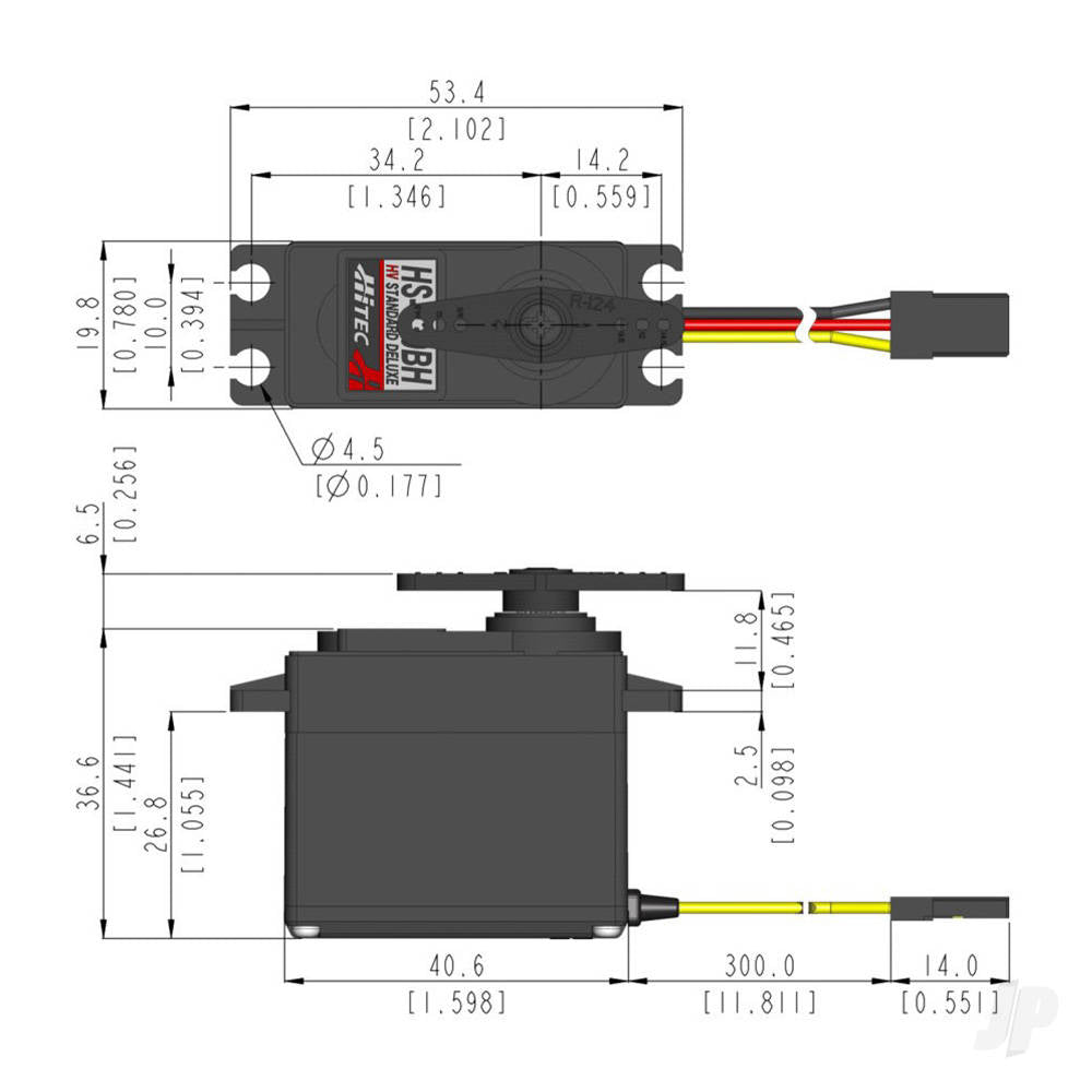 Hitec HS-430BH Standard Analogue Cored Servo 45.5g 5kg/0.14s 6.0V - 7.4V