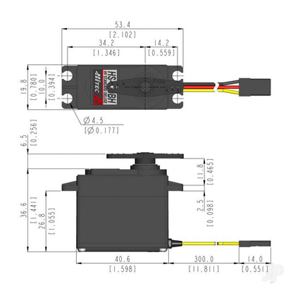 Hitec HS-430BH Standard Analogue Cored Servo 45.5g 5kg/0.14s 6.0V - 7.4V