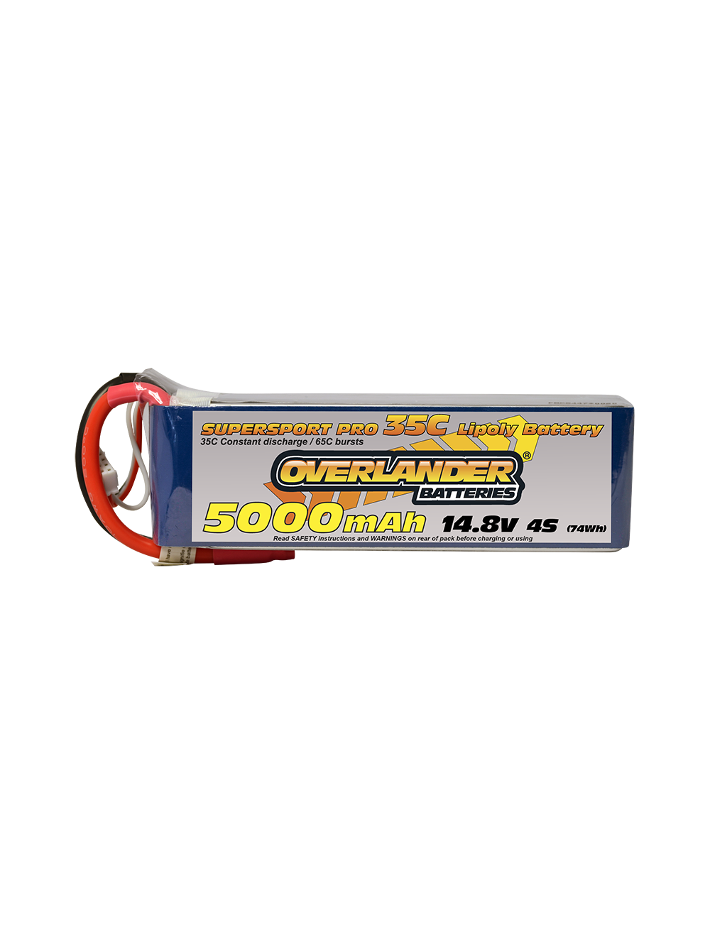 Overlander 5000MAH 14.8V 4S 35C SUPERSPORT PRO LIPO BATTERY (No Connector)