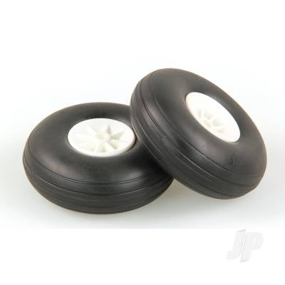 JP White Wheels 3.0in - (75mm) 1 Pair of Wheels Supplied