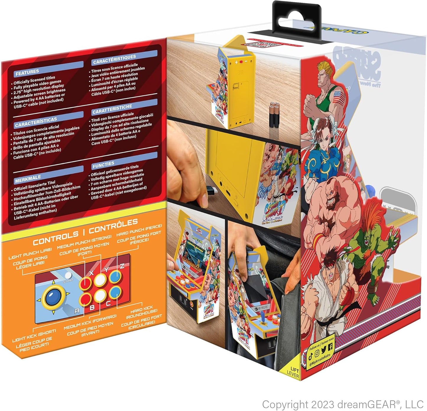 Super Street Fighter II Micro Player Pro 6.7" Portable Retro Arcade (2 Games In 1)