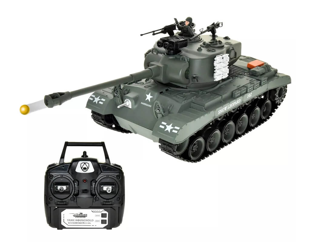 BROTHER TANK RC TANK 1:18 USA M26 PERSHING 'SNOW LEOPARD' GREEN