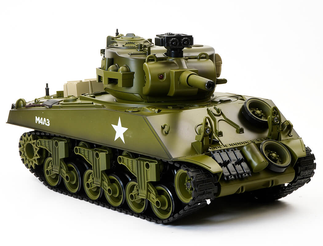 BROTHER TANK RC TANK 1:18 USA M4A3 SHERMAN GREEN
