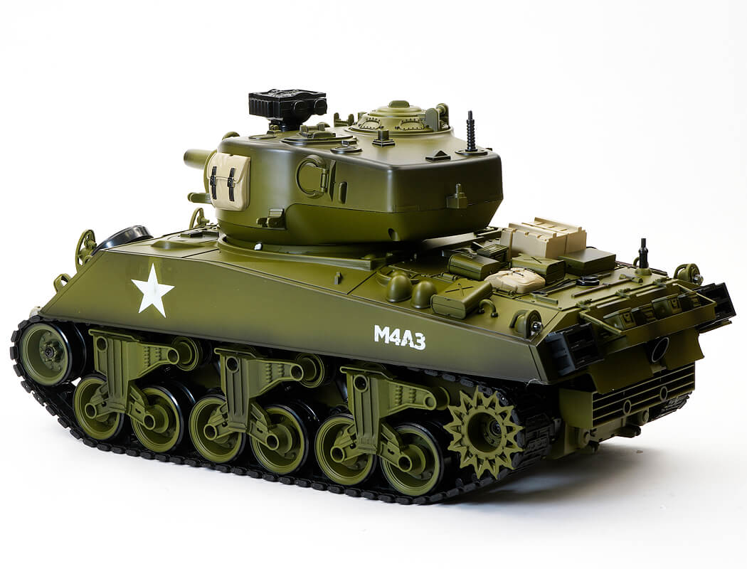 BROTHER TANK RC TANK 1:18 USA M4A3 SHERMAN GREEN