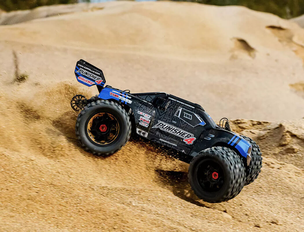 CORALLY PUNISHER 4 BRUSHLESS 4S BASHER TRUCK RTR - BLUE