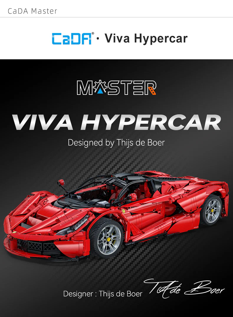 CaDA 1:8 Viva Hypercar - 4739 pcs Brick Kit