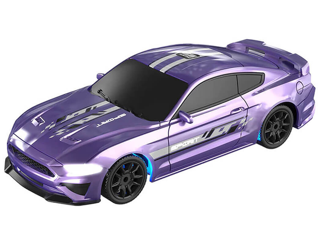 E-ZEE RC 1/43 LIGHTING MUSCLE 4WD DRIFT CAR W/GYRO - PURPLE