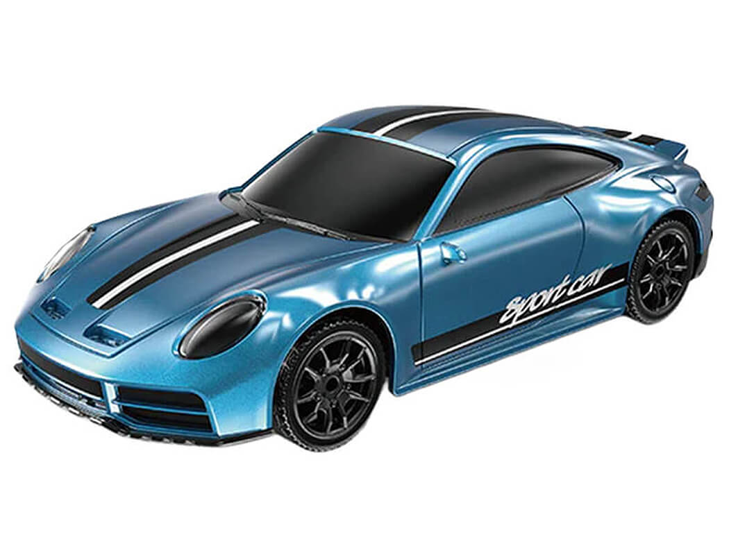 E-ZEE RC 1/43 LIGHTING STRASSE 4WD DRIFT CAR W/GYRO - BLUE