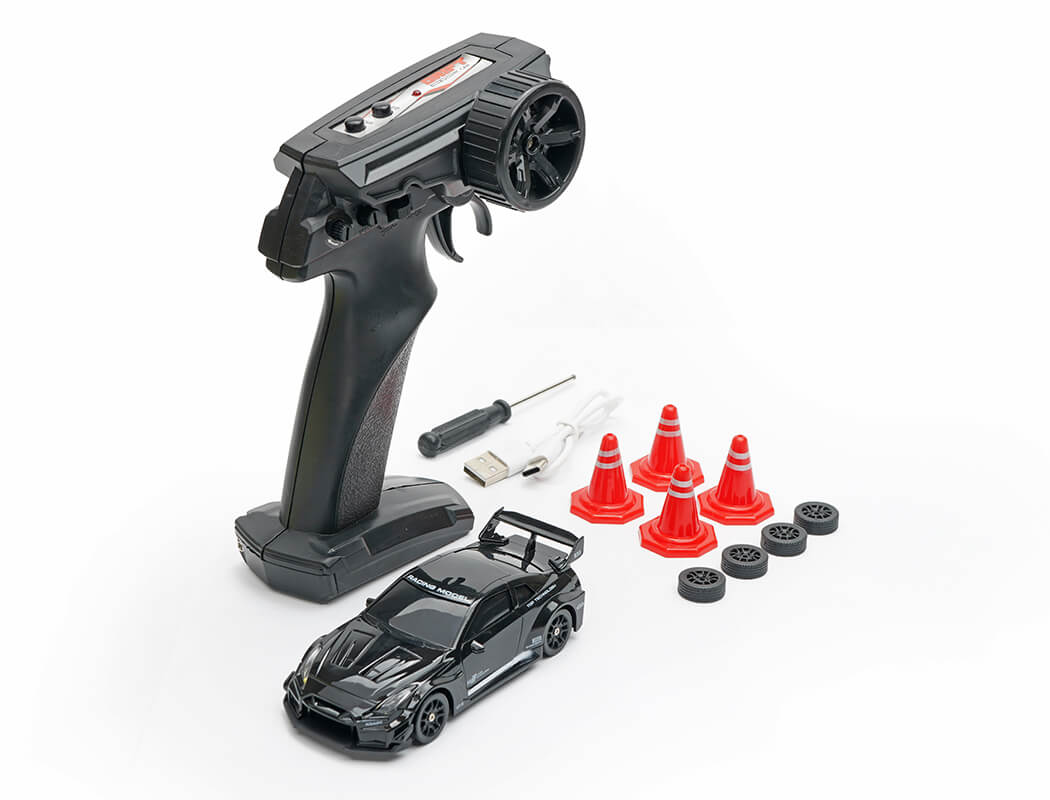 E-ZEE RC 1/43 LIGHTING 350Z 4WD DRIFT CAR WITH GYRO - BLACK