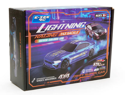 E-ZEE RC 1/43 LIGHTING 350Z 4WD DRIFT CAR WITH GYRO - WHITE