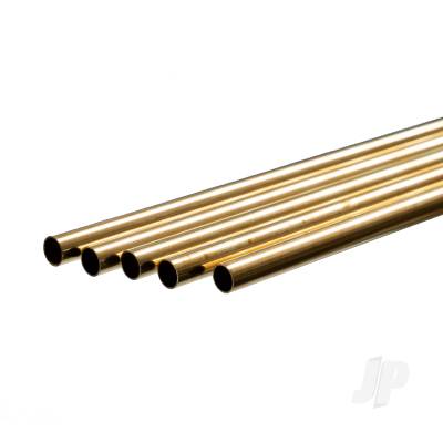 Brass Round Tube, 9/32 × 36in - .014in Wall (36in long)