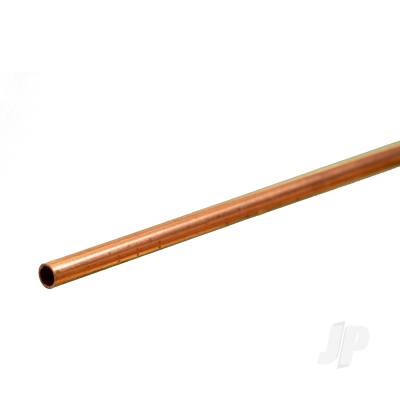 K&S Copper Round Tube, 3/32 x 12in, .014in Wall (3 pcs)