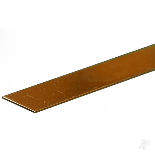 K&S KNS8243 Brass Strip 0.6 x 19 x 305mm 1/32 (.032 x 3/4 x 12")