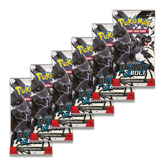 Pokémon TCG: Scarlet & Violet - Black Bolt - Booster Bundle (6 Booster Packs)