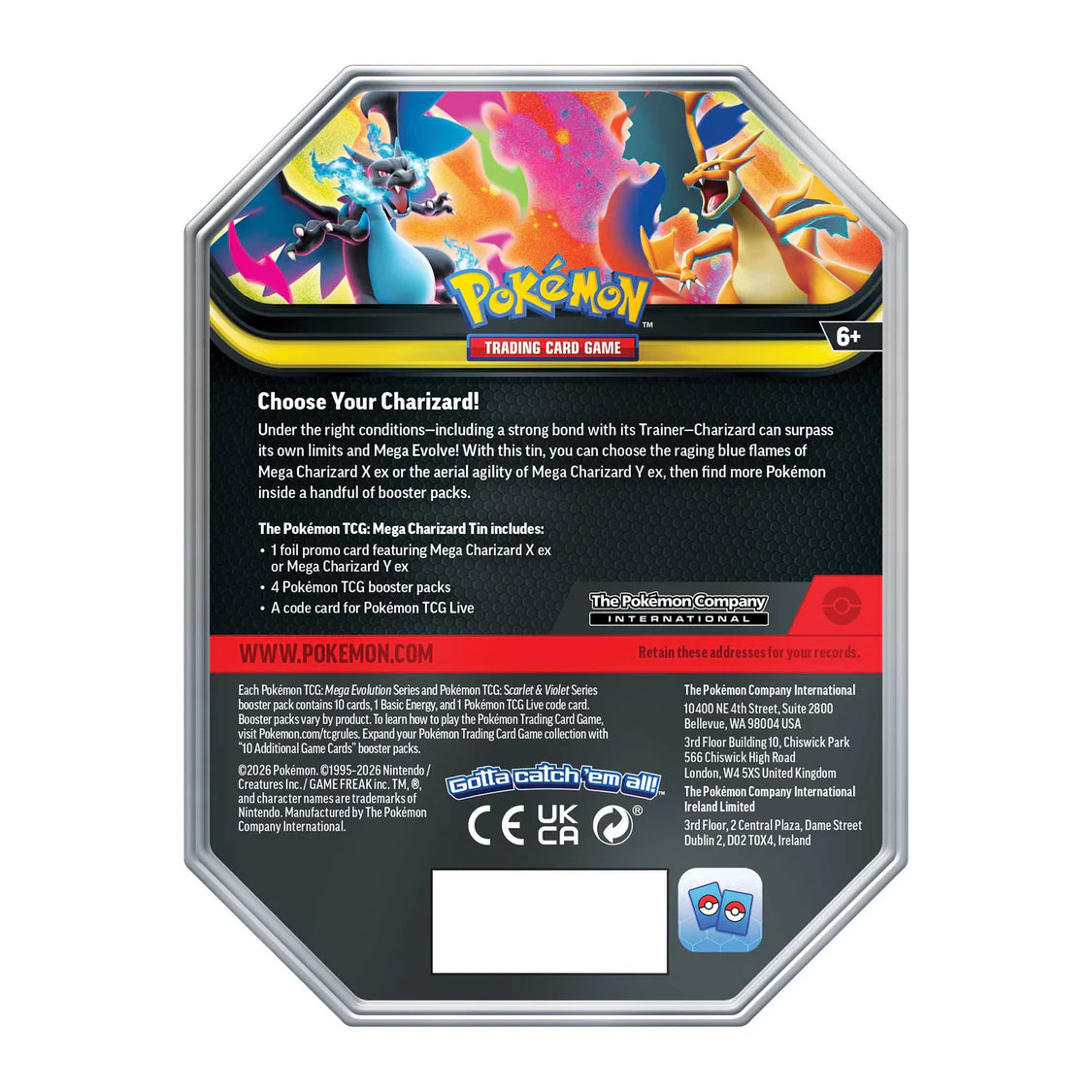 Pokémon TCG: Mega Charizard X & Y Ex Tins (Both Tins)
