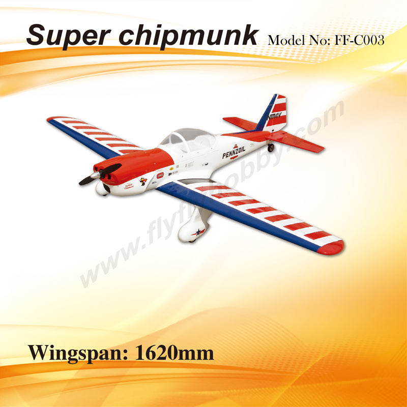 Super Chipmunk electric kit with C5055 600kv Motor & Prop 1620mm FF-C003B