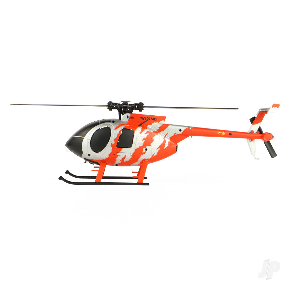 Twister MD 500 Scale 250 Flybarless Helicopter with 6 Axis Stabilisation and Altitude Hold (Red/Silver)