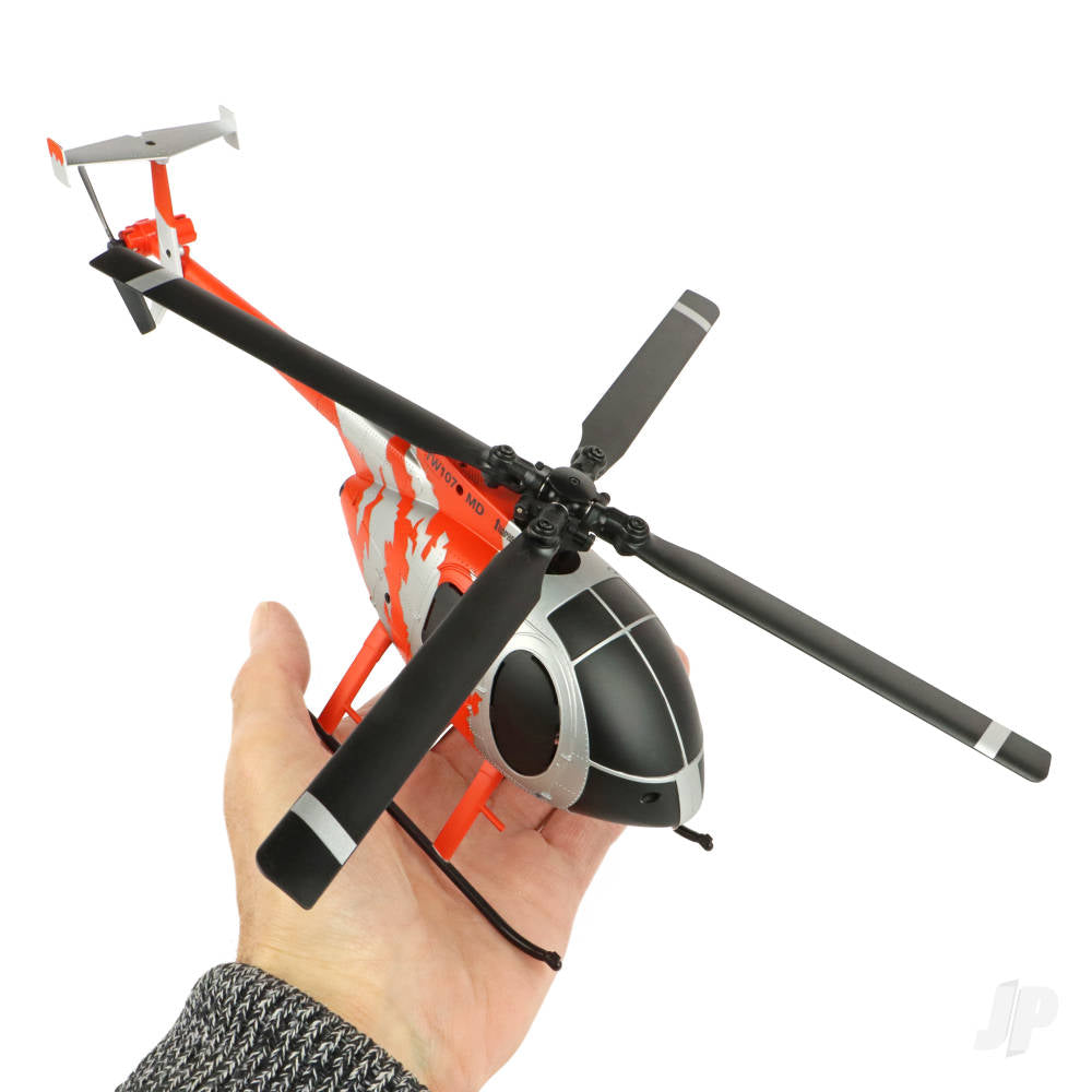 Twister MD 500 Scale 250 Flybarless Helicopter with 6 Axis Stabilisation and Altitude Hold (Red/Silver)