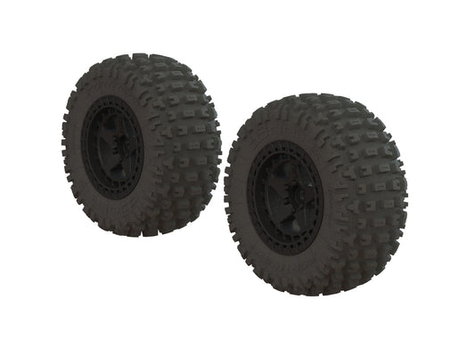 Fortress SC Tire Set Glued Black (2)Z-AR550042