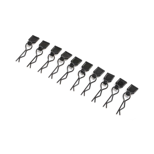LOSI Body Clips, Black, Small (10): LMTZ-LOS246003