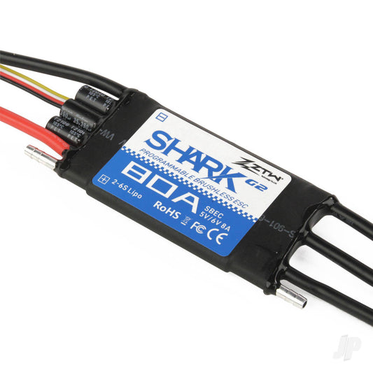 Shark 80A SBEC ESC G2 (2-6 Cells) (Water-cooled) ZTW9080211