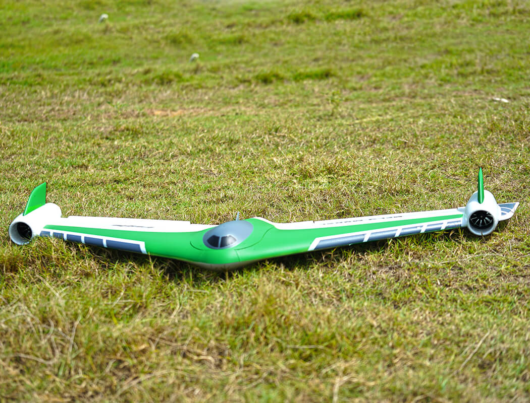 XFLY EAGLE 40MM EDF FLYING WING WITHOUT TX/RX/BATTERY WITH GYRO - GREEN