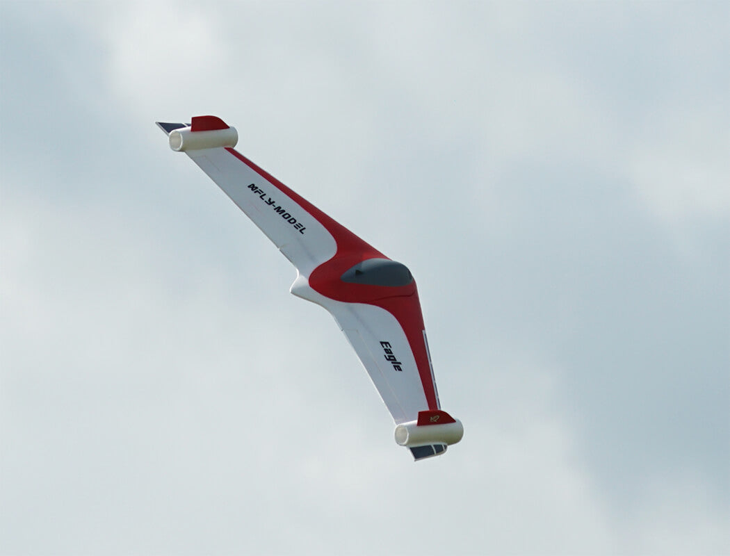 XFLY EAGLE 40MM EDF FLYING WING WITHOUT TX/RX/BATTERY WITH GYRO - RED