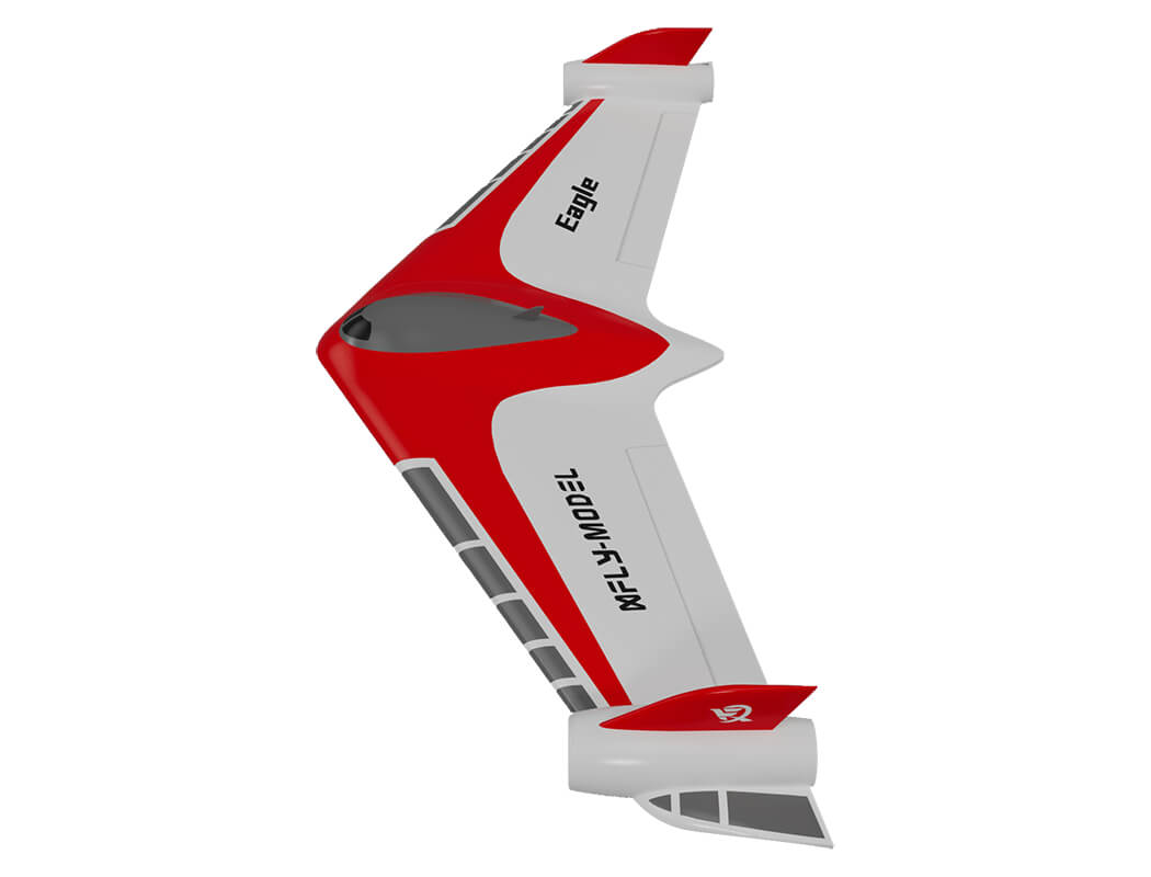 XFLY EAGLE 40MM EDF FLYING WING WITHOUT TX/RX/BATTERY WITH GYRO - RED