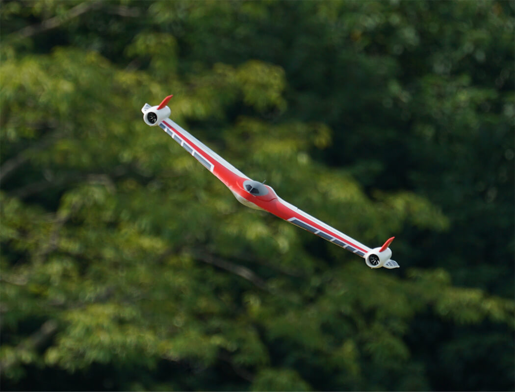 XFLY EAGLE 40MM EDF FLYING WING WITHOUT TX/RX/BATTERY WITH GYRO - RED