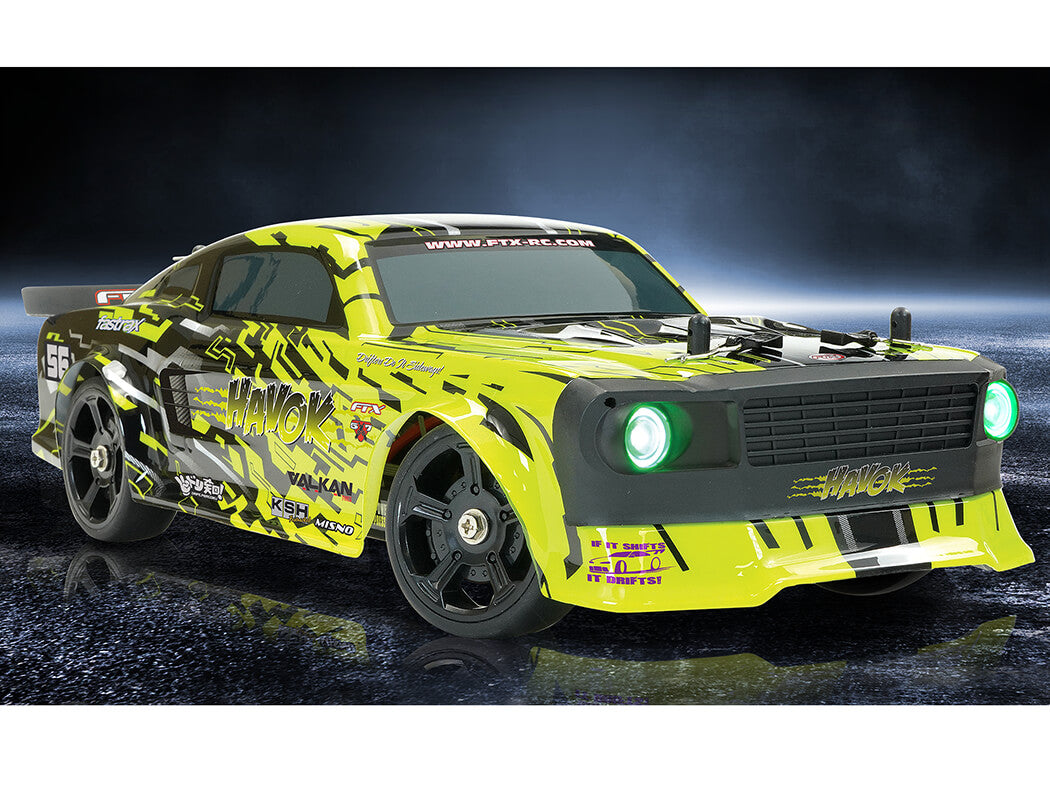 FTX HAVOK 1/14 4WD DRIFT ROADSTER CAR - YELLOW FTX5598YL