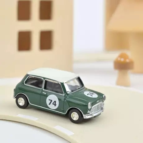 Norev Mini Cooper S 1964 Almond Green with number 74 1:54