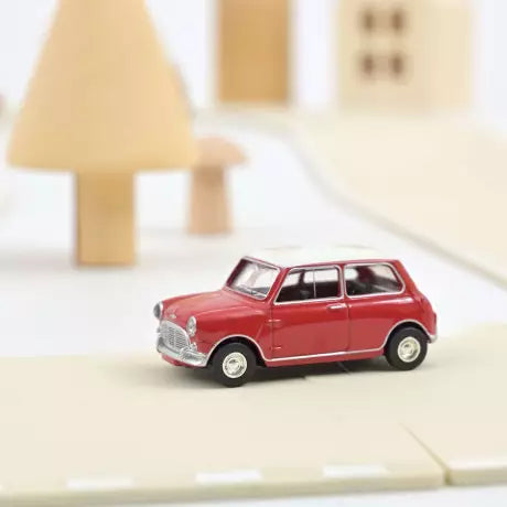 Norev 1:54 1964 Mini Cooper S - Tartan Red and White Roof