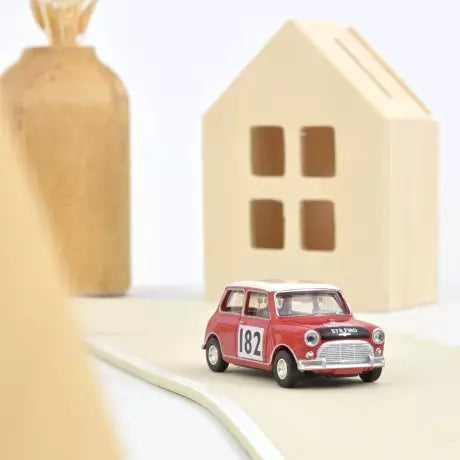 Norev Mini Cooper S 1964 Tartan Red with Racing Number 182 1:54