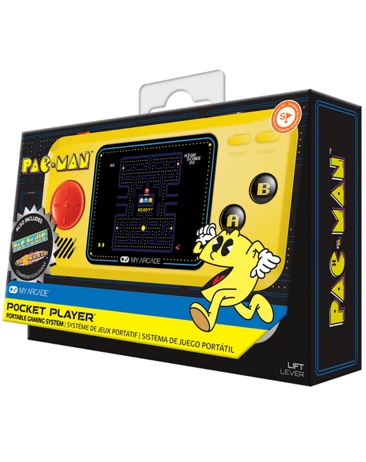 Pac-Man Pocket Player Portable Gaming System (3 Games In 1)