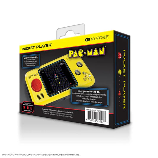 Pac-Man Pocket Player Portable Gaming System (3 Games In 1)
