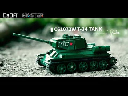 CaDA RC T34 Medium Tank - 722pcs Brick Kit