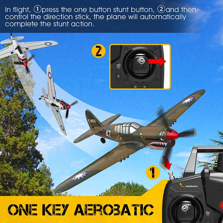 Sonik RC P40 WARHAWK 400mm RTF 4-Channel with Flight Stabilisation