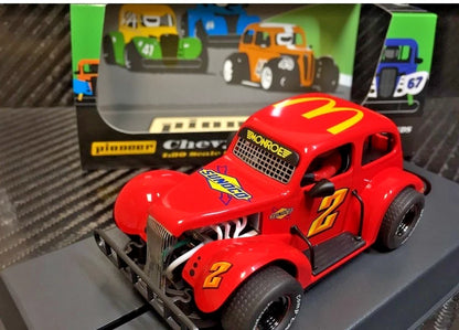 Pioneer P067 Legends Racer '37 Chevy Sedan, Red n.2 McDonalds Livery Rare
