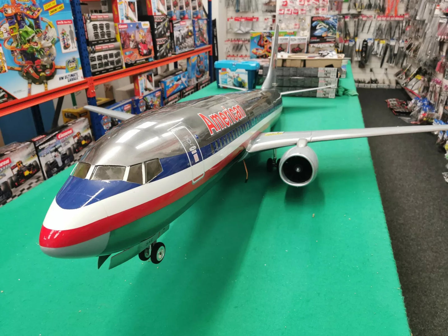 Rc Boeing 737 AA Chrome Airliner Twin Edf 90mm Jet American Air Unassembled Kit