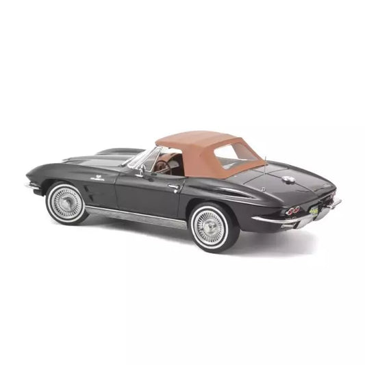 Norev Chevrolet Corvette Stingray Cabriolet 1963 Black Model Car 1:18 Die-Cast Scale Model 189055