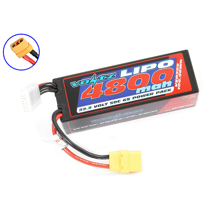 VOLTZ 4800MAH HARD CASE 22.2V 50C LIPO STICK PACK XT90 VZ0365XT90